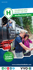 Titel VVO-Flyer Fahrradtourenkarte Weisseritztalbahn